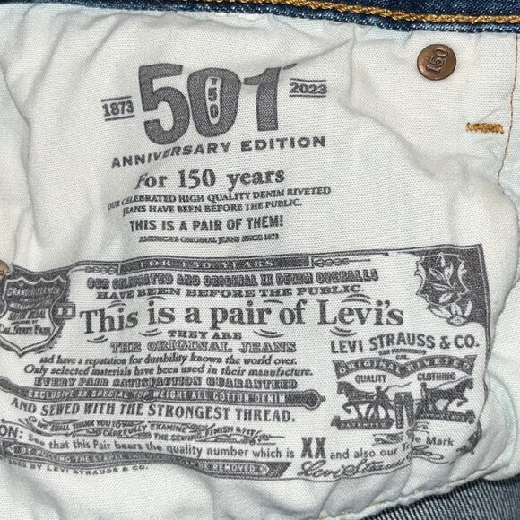 Levi's 501 - 150th Anniversary Jeans - Distressed - Size W29 L32 - Excel. Cond. - Picture 14 of 16